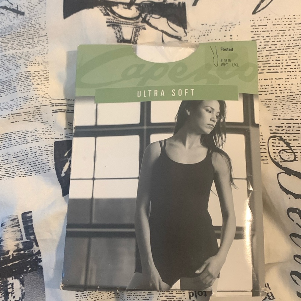 White Capezio Tights Unworn - L/XL